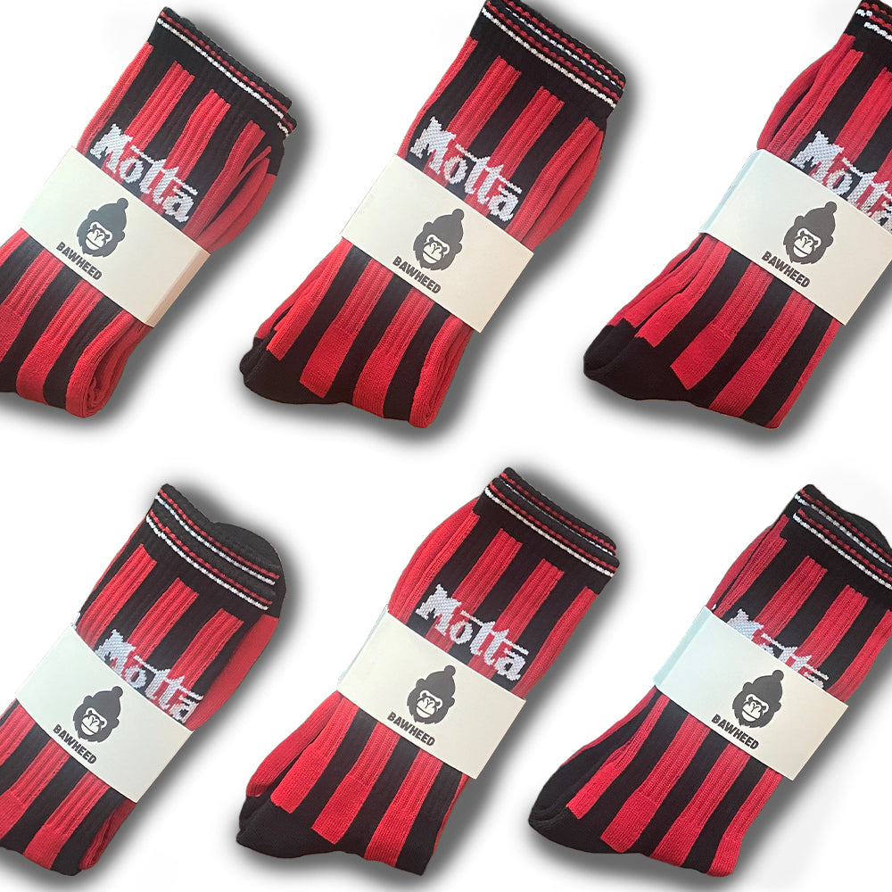 Milan Red retro sock